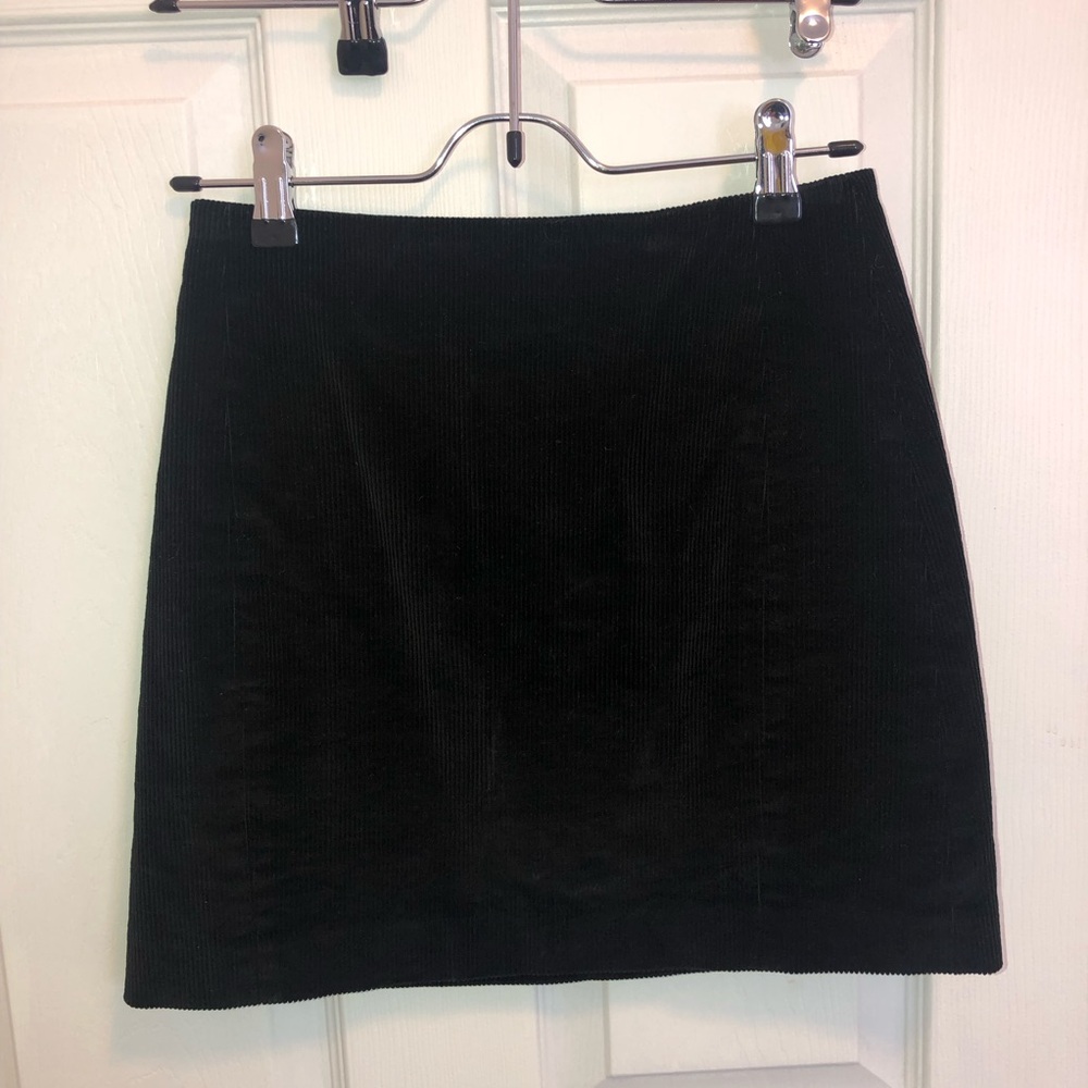Sunday Best Aritzia Black Corduroy Mini Skirt